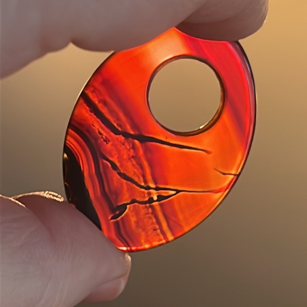 Vtg  Agate stone hand crafted